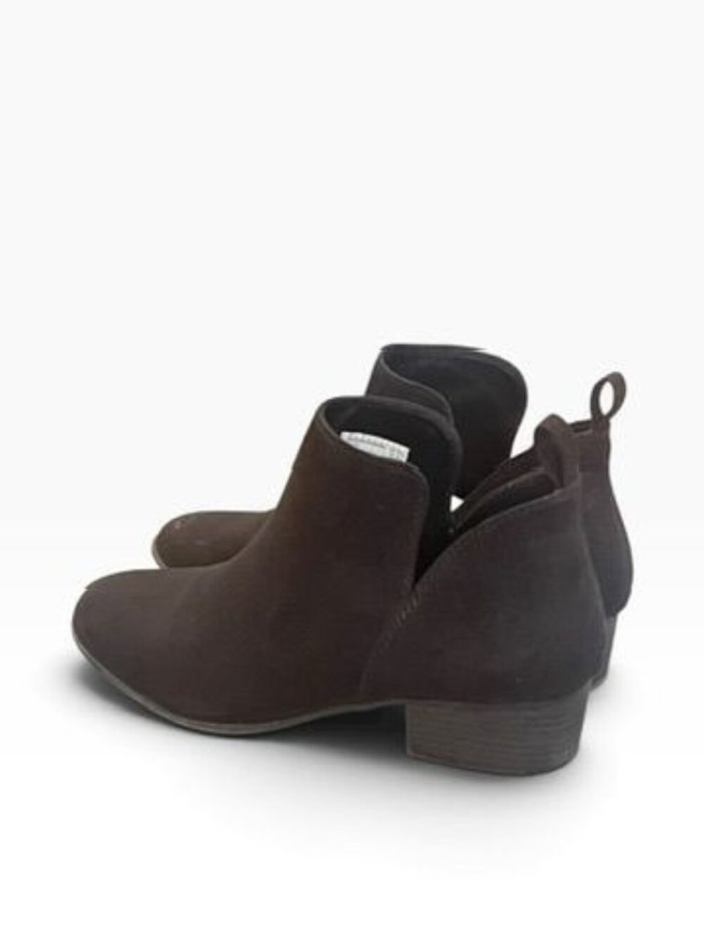 American Eagle Womens Black Suede Ankle Boots Size 12 With Low Block Heel